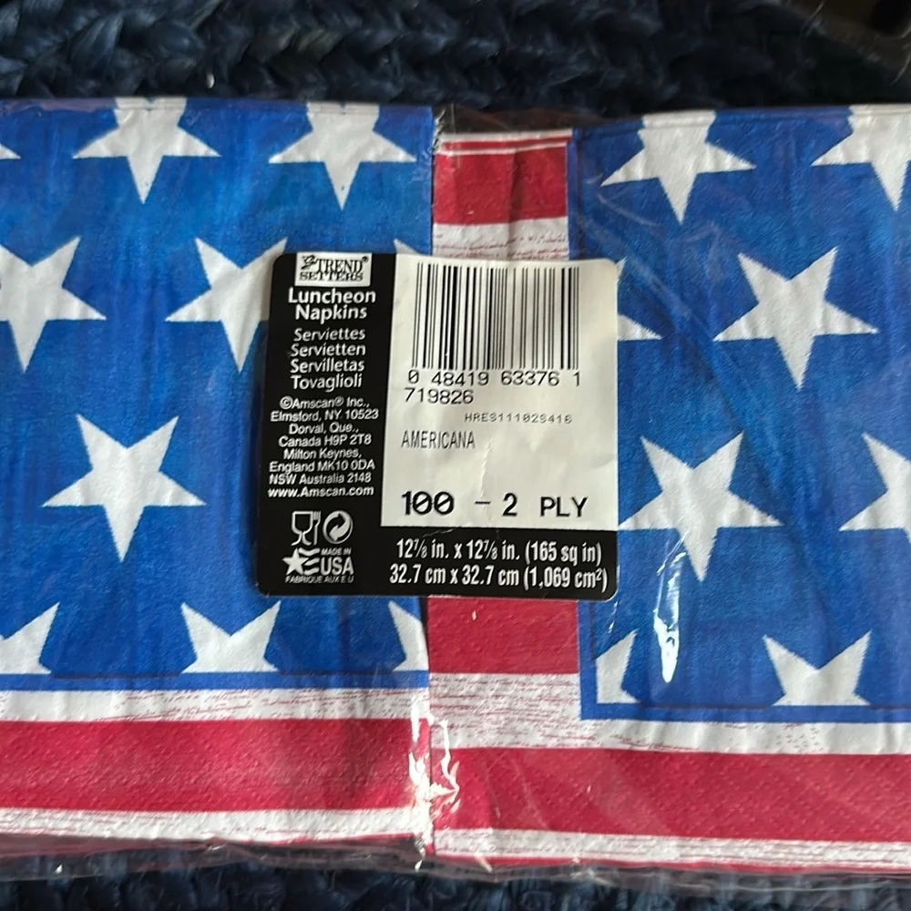 NEW - American Themed Party Napkin Supplies